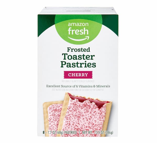 Amazon Fresh, Frosted Cherry Toaster Pastries, 8 Count