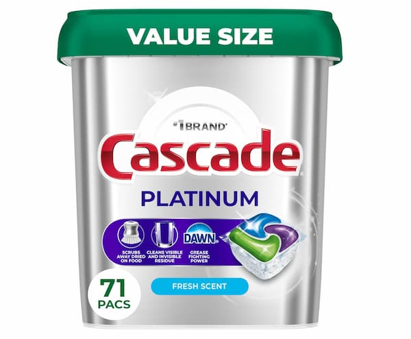 Cascade Platinum Dishwasher Pods deal