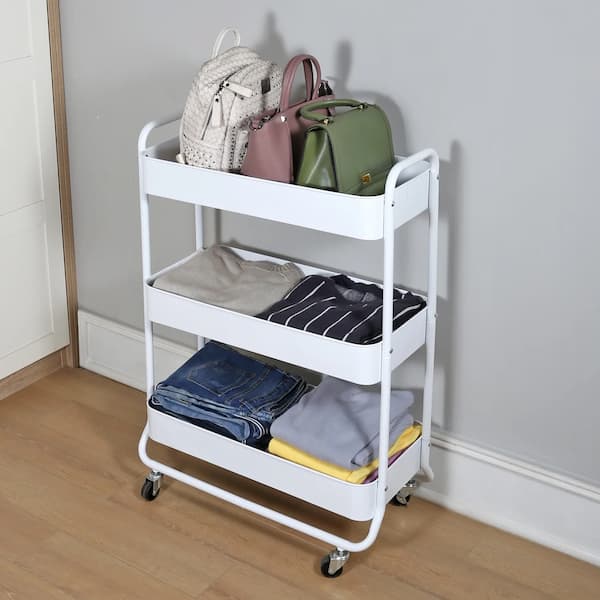 Mainstays Wide 3 Tier Metal Utility Cart deal