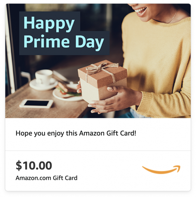 Amazon gift card for Prime Big Deal Days