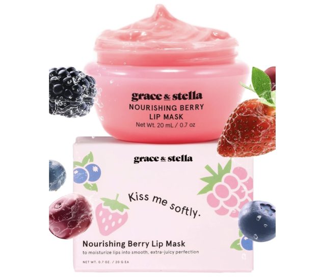 Grace & Stella Award Winning Lip Plumper Nourishing Berry Lip Mask
