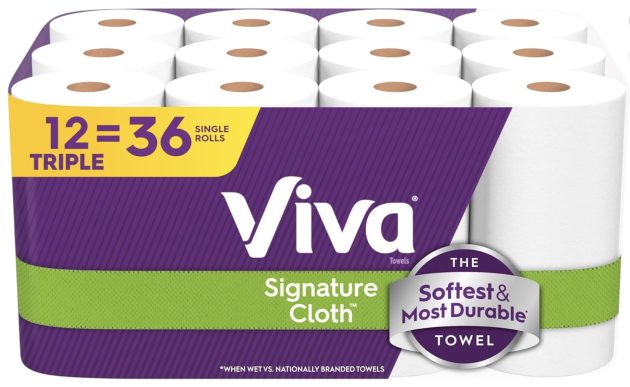 Viva Signature Cloth Paper Towels, 12 Triple Rolls, 129 Sheets per Roll