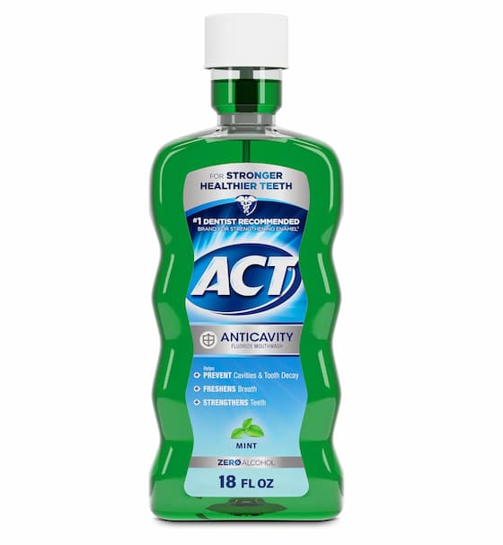 ACT Anticavity Zero Alcohol Fluoride Mouthwash 18 fl. oz