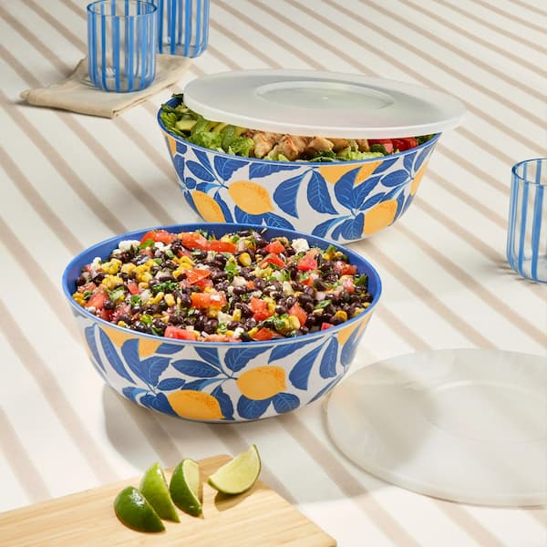 Bamboo Melamine serve bowl set deal