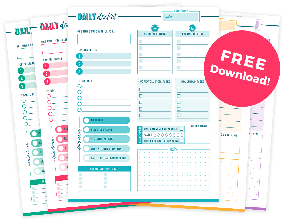 Daily docket printables