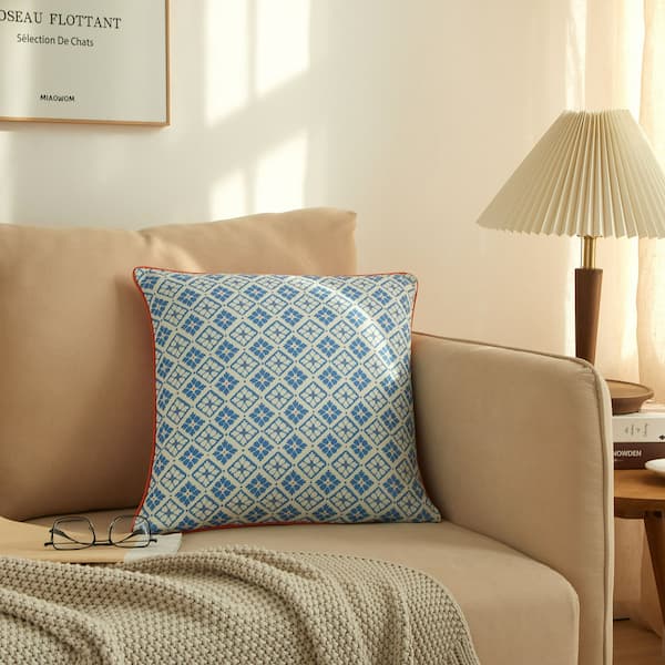 Mainstays by Becky G. & Alejandra Decorative Pillow, Blue Eyes Tile Medallion deal