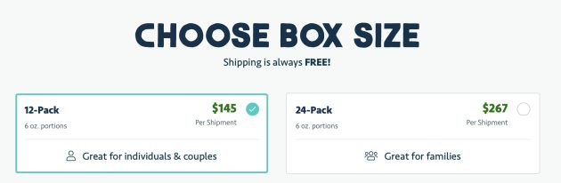 box size options