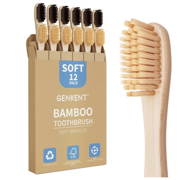 Bamboo Toothbrushes 12 Pack