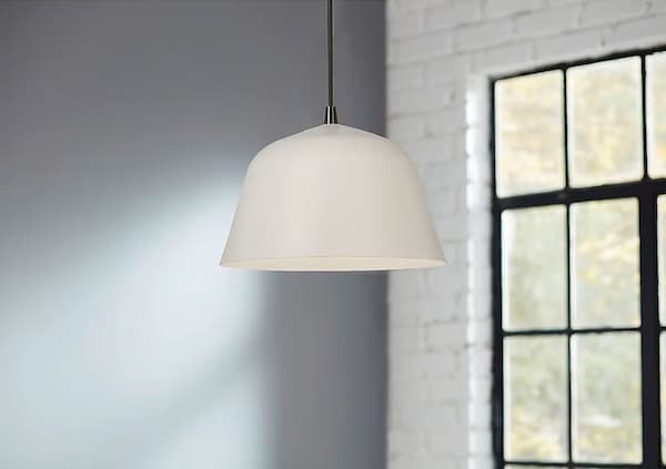 allen + roth Luna 1 -Light Industrial Bell Medium Hanging Pendant Light deal