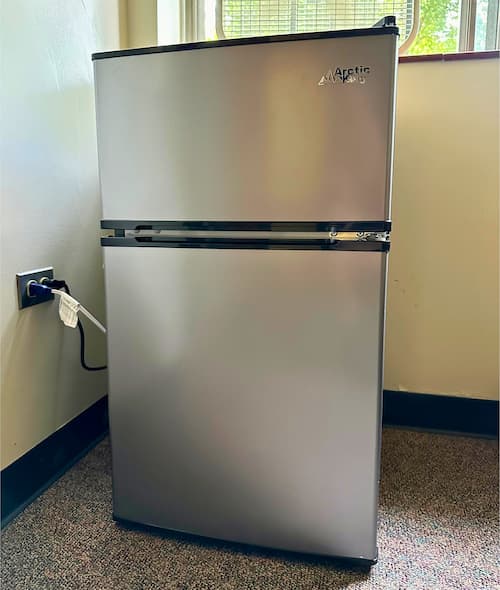 Arctic King 3.2 Cu ft Two Door Mini Fridge with Freezer