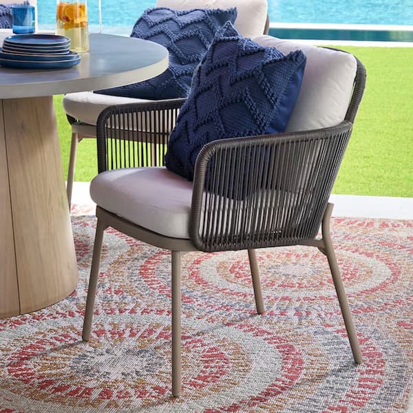 Origin 21 Navy Woven Outdoor Pillow