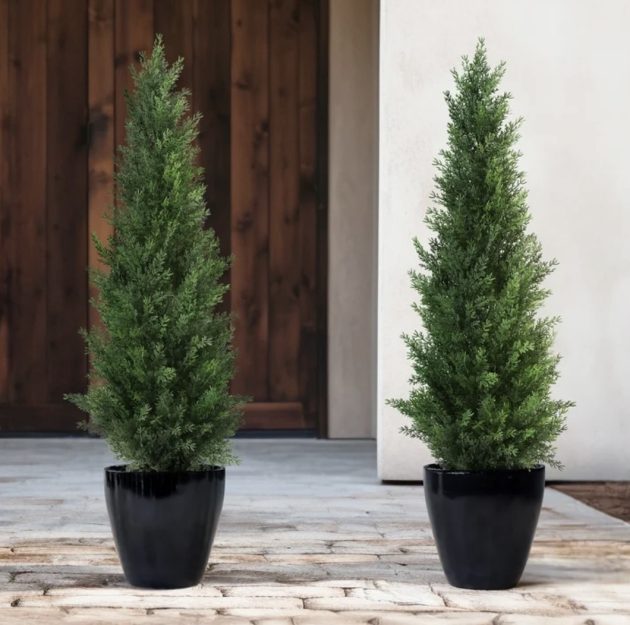 Artificial Cedar Tree 2 Pack