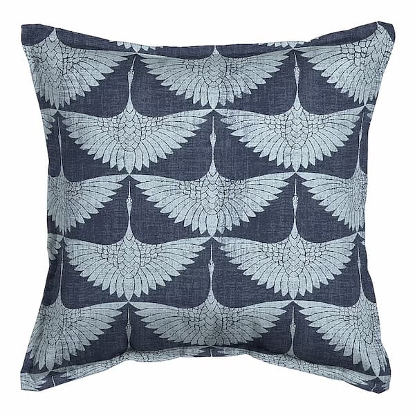allen + roth Crane Cascade Square Throw pillow