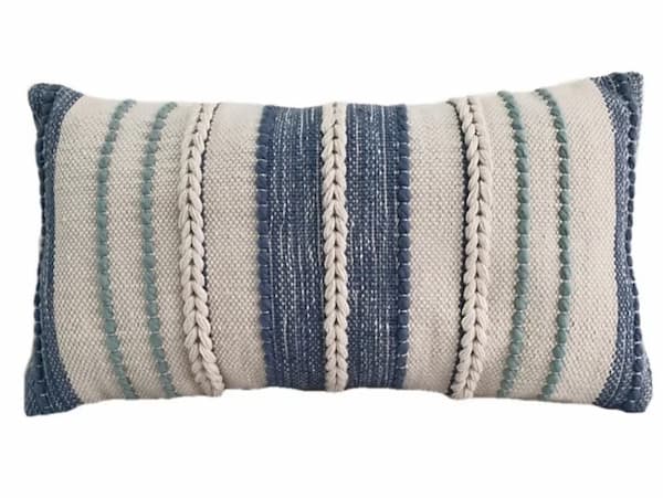 allen + roth Striped Blue Rectangular Lumbar pillow deal