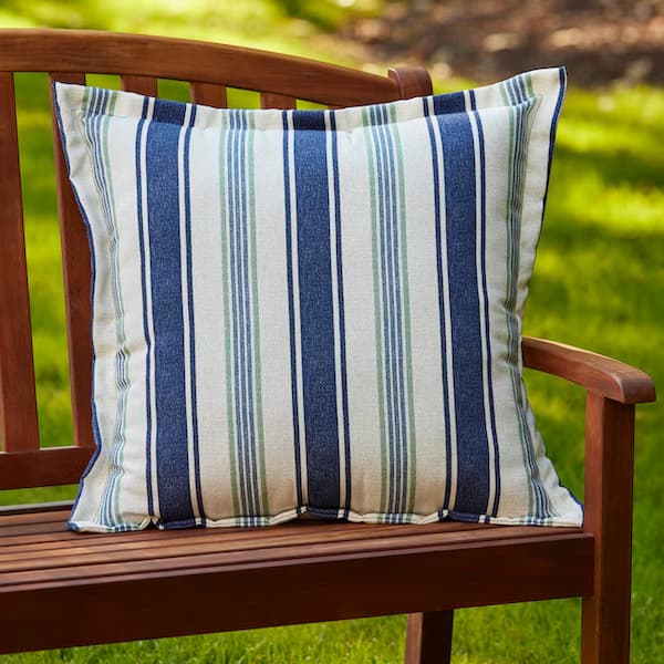 Allen + Roth Striped Coastal Stripe Square Throw Pillow deal