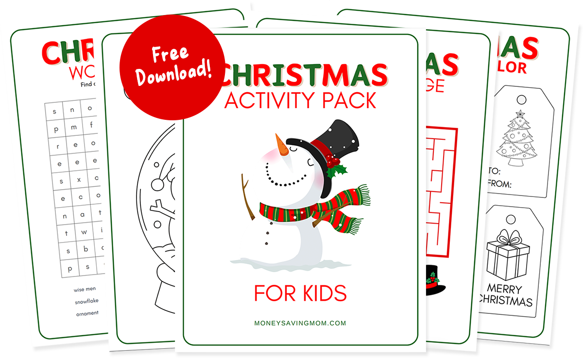 Printable Christmas activity pack.