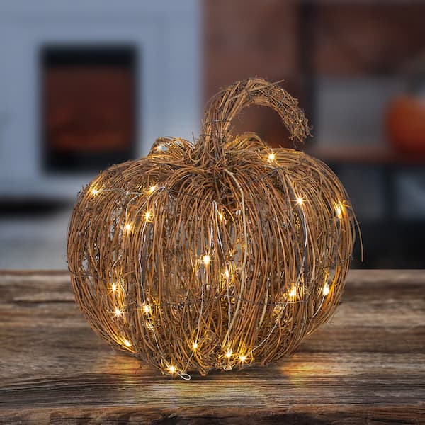 Holiday Living Lighted Wicker Pumpkin deal