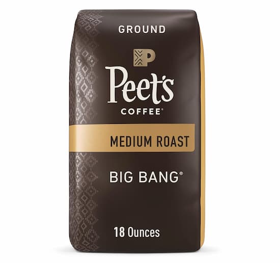 Peet's Coffee, Medium Roast Ground Coffee - Big Bang 18 Ounce Bag