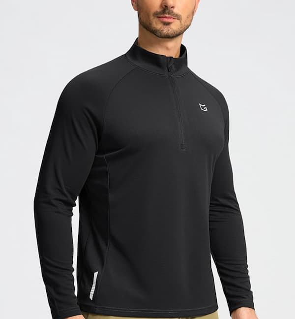 G Gradual Men's Running Shirts Long Sleeve Athletic Shirt Lightweight Quick Dry Quarter Zip Pullover  deal