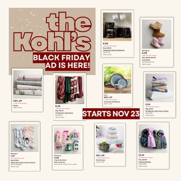 Kohl's Black Friday 2025 Ad is here