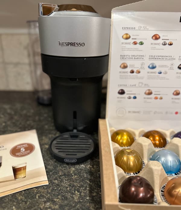 Nespresso Vertuo POP+ Deluxe Machine with Pods and Voucher deal